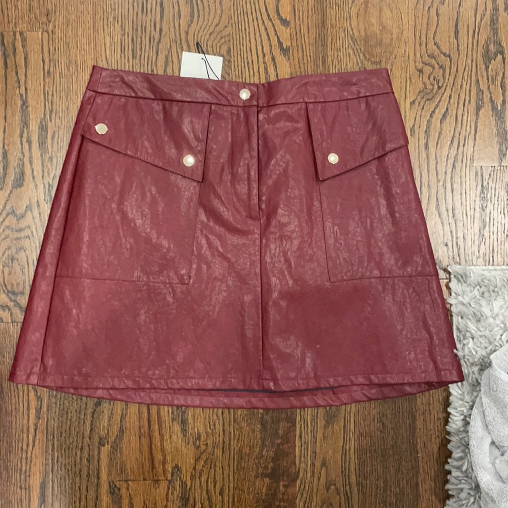 Red Leather skirt